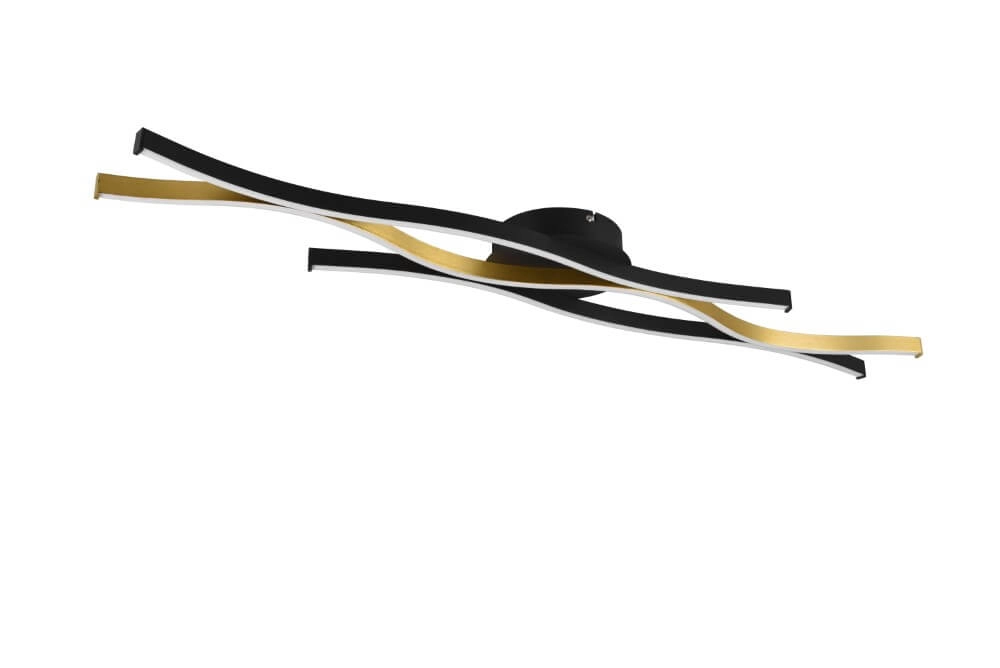 Deckenleuchte Blaze schwarz mit gold Trio 4017807539912