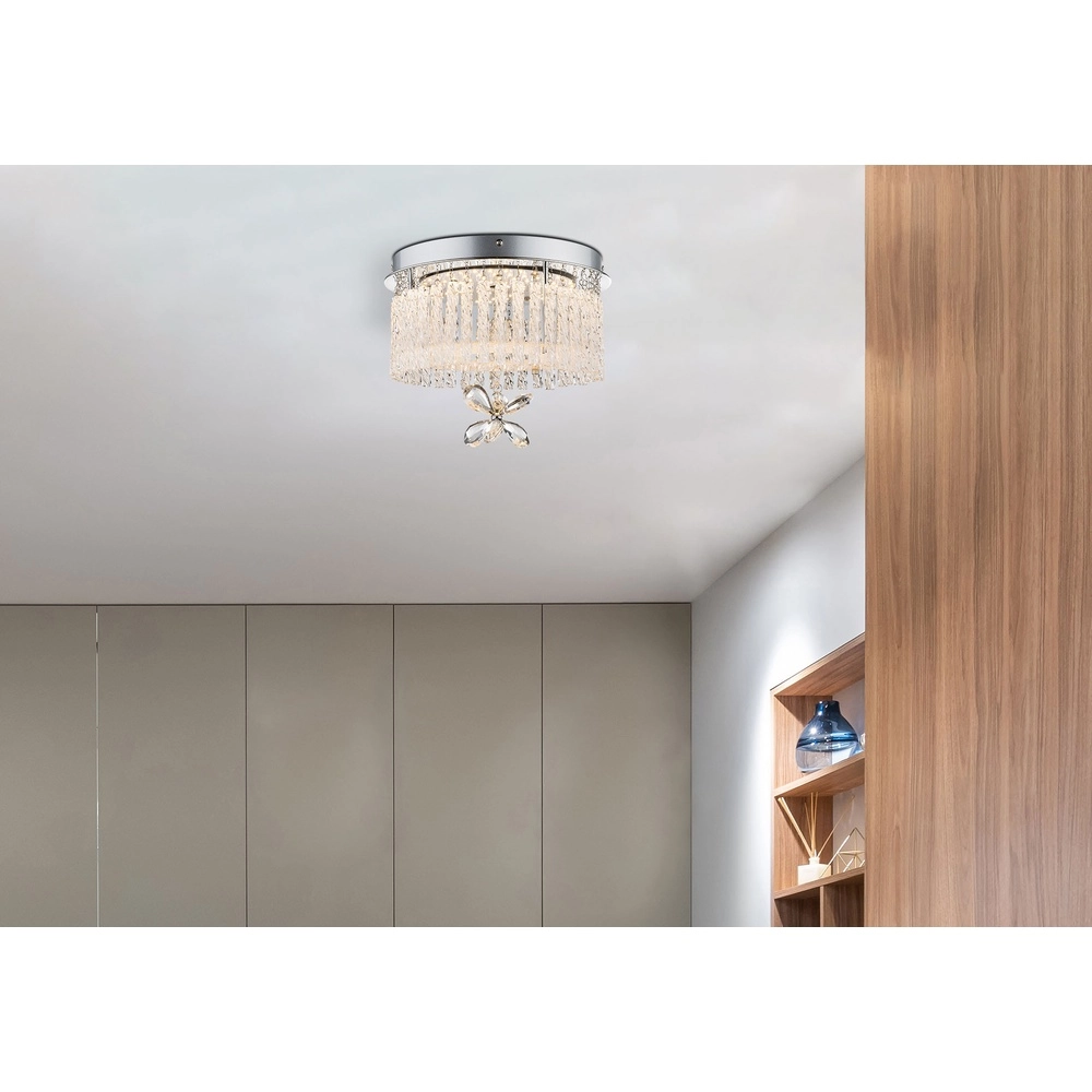 Runde Deckenlampe Mathilda Chrom Globo 9007371334346