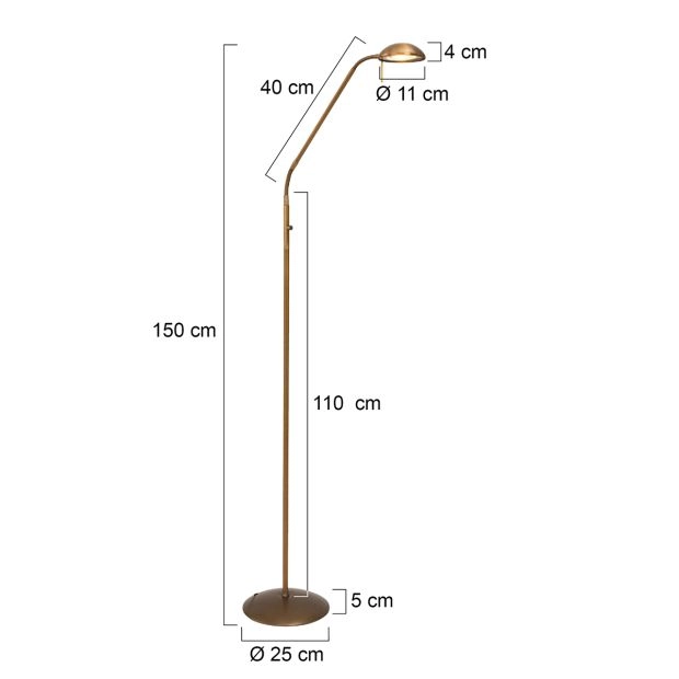 LED Stehleuchte Mexlite 180 cm - 2700.000 Bronsbruin Steinhauer 8712746096361
