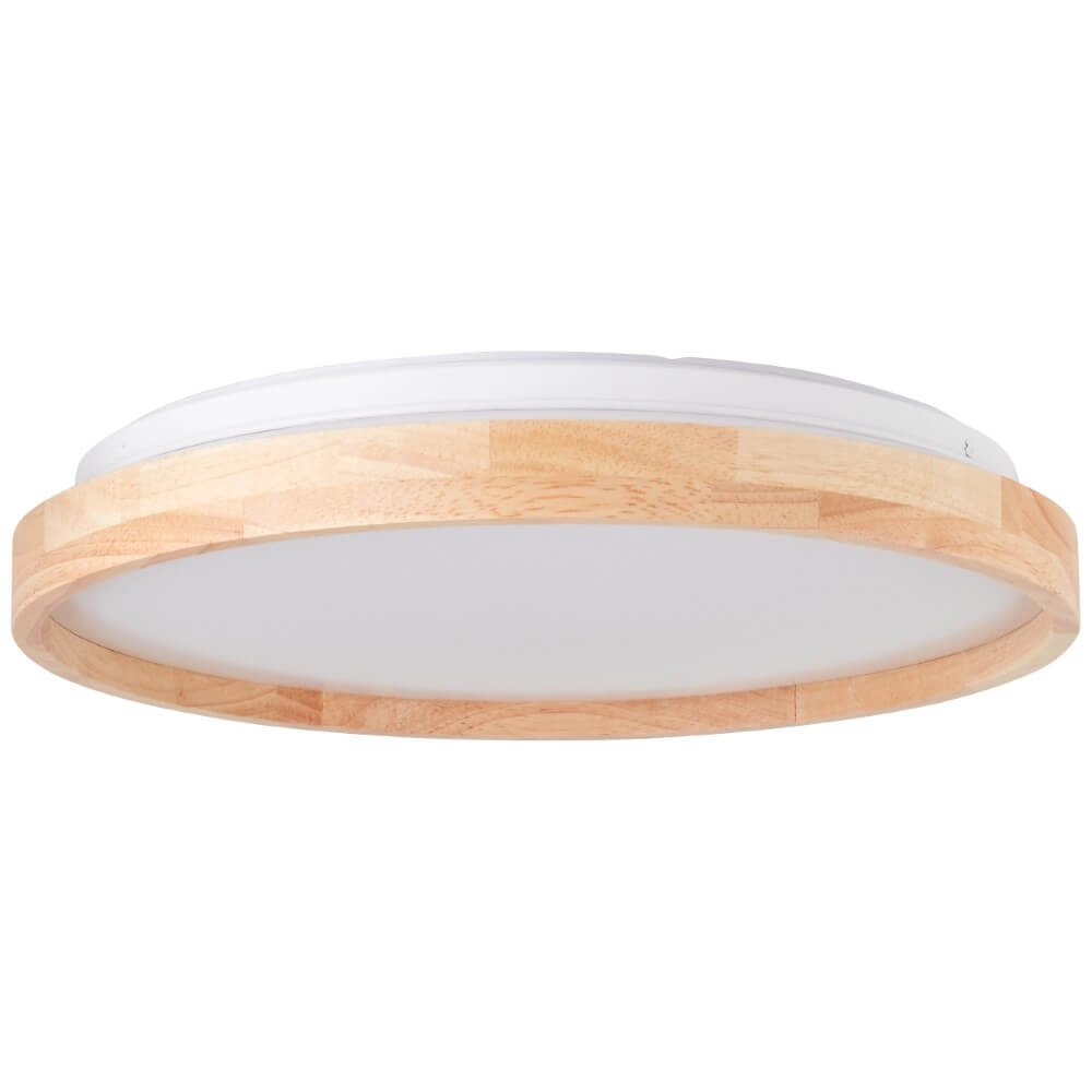Deckenleuchte Alson Ø 39,5cm weiß mit Holz Brilliant 4004353411335