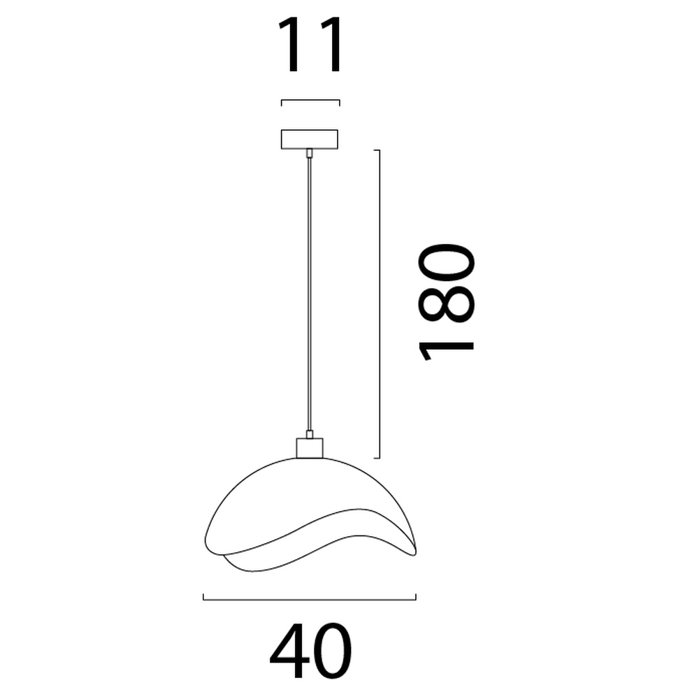 Design-Pendellampe Volta Ø40 cm – wellig – Sand Masterlight 8718121393384