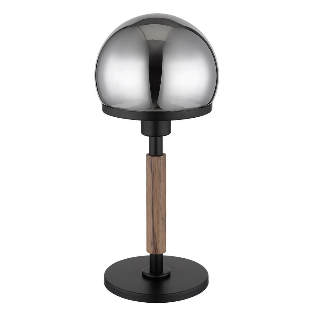 Tischlampe Haku schwarz mit Rauchglas Globo 9007371447695