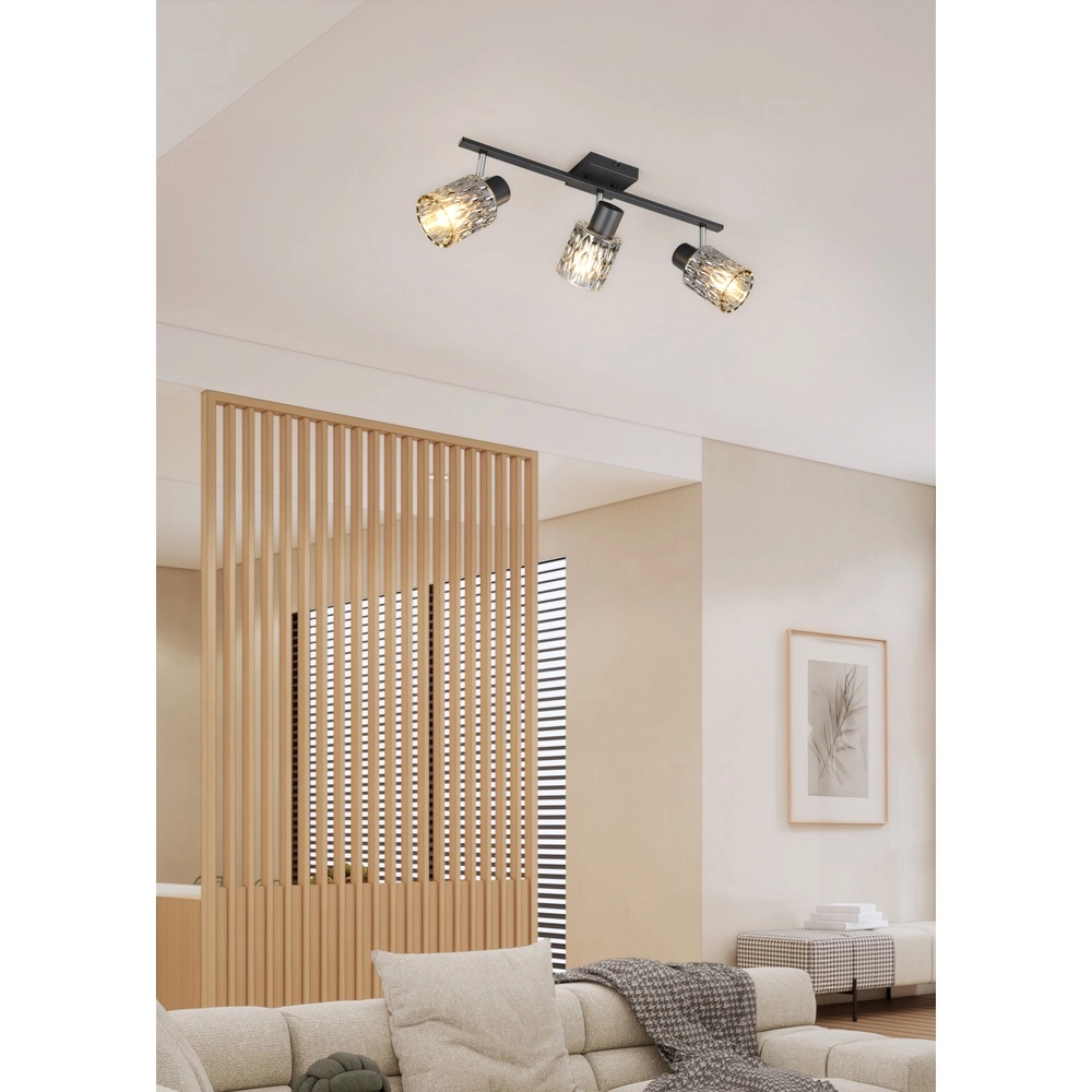 Deckenlampe Jack schwarz 3-flammig Trio 4017807643879