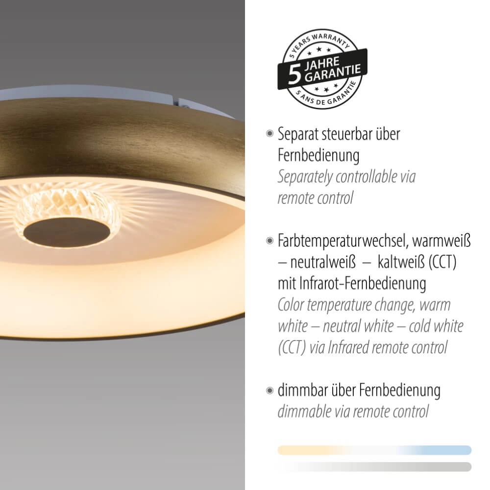 Runde Deckenleuchte Vertigo Messing Ø 46,5cm Just Light 4043689994716