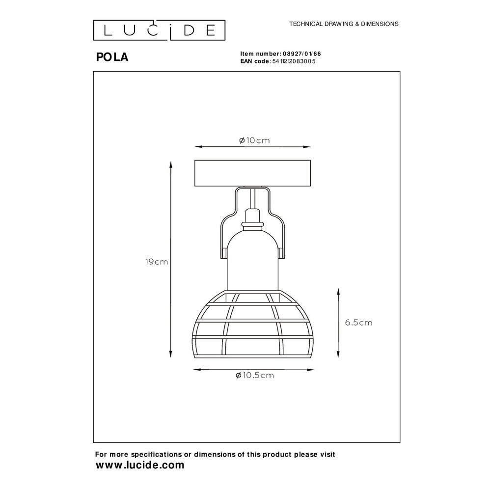 Deckenlampe Pola Pink Lucide 5411212083005