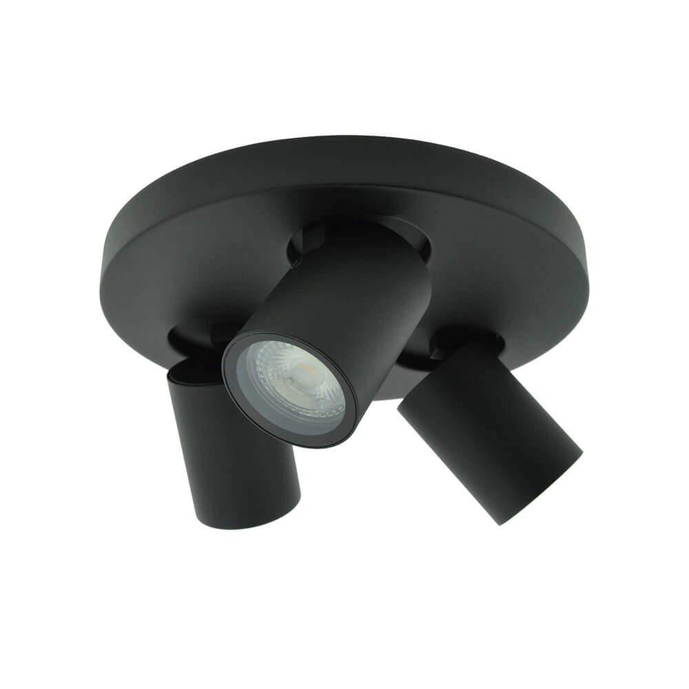 Schwarzer Badezimmerstrahler Seller - IP44 3-flammig Lyora 5053423187761