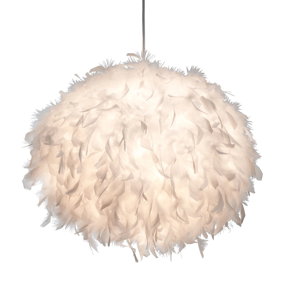 Feder-Pendellampe Ducky weiße Ø 40cm Globo 4048194027737