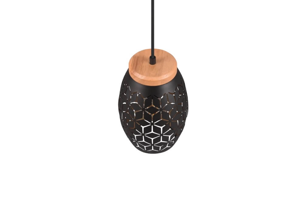 Schwarzgoldene Hängelampe Bidar Design Trio 4017807574883