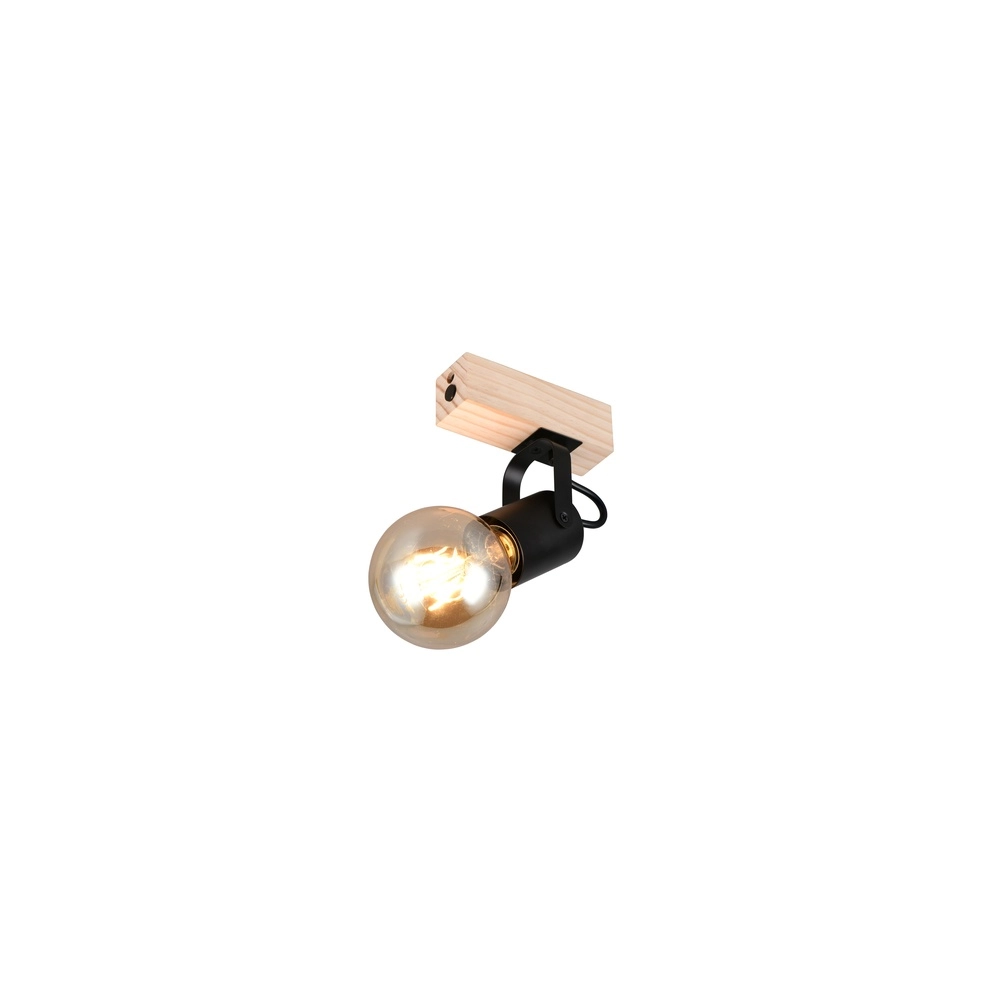 Deckenlampe Lynar Schwarz mit Holz Trio 4017807670684