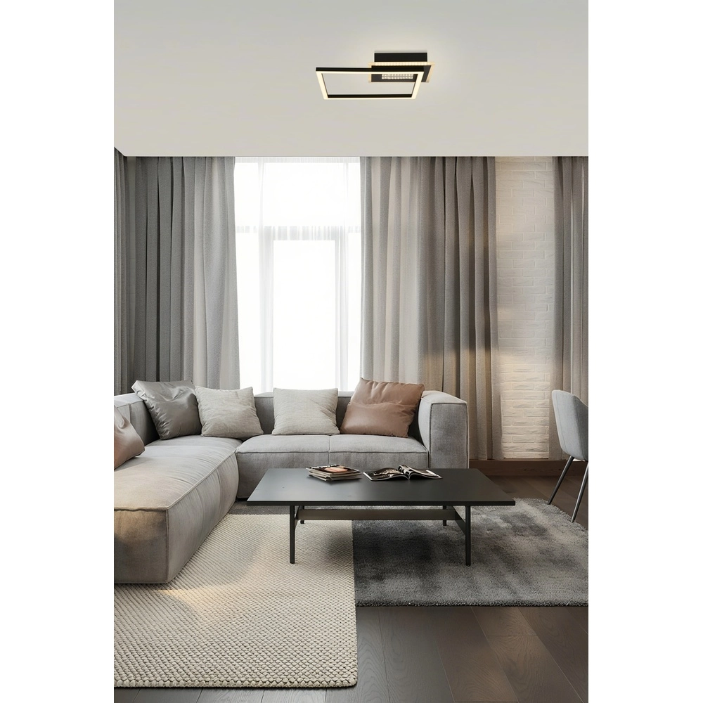 Deckenlampe Quadrate Silbergrau Searchlight 5053423303628
