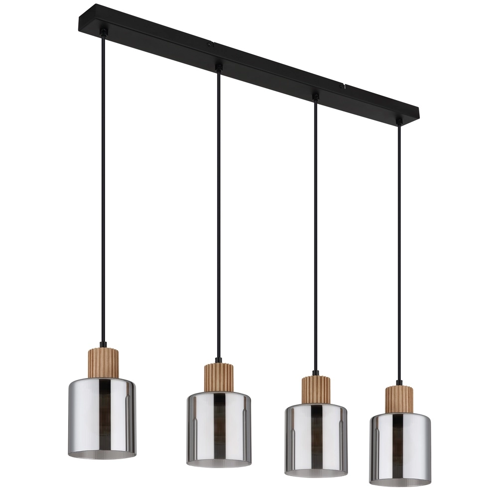 Design-Pendellampe Aleidis 4-Licht Schwarz Globo 9007371515219