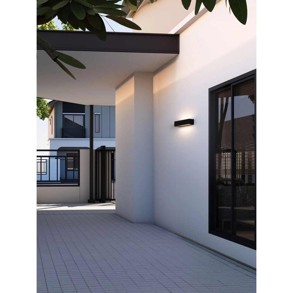 Elegante Wandlampe Lane schwarz 22 cm – 21 W