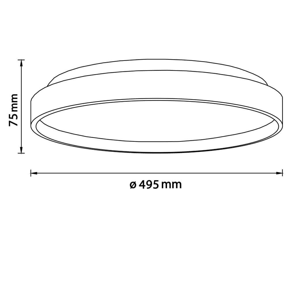 Deckenleuchte Alson Ø 49,5cm weiß mit Holz Brilliant 4004353411274
