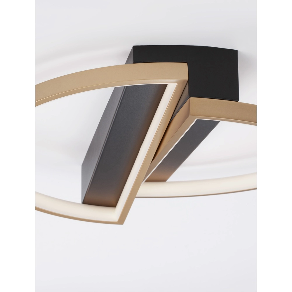 Design-Deckenleuchte Elize schwarz mit gold Ø 43,2cm Lyora 5212017433152