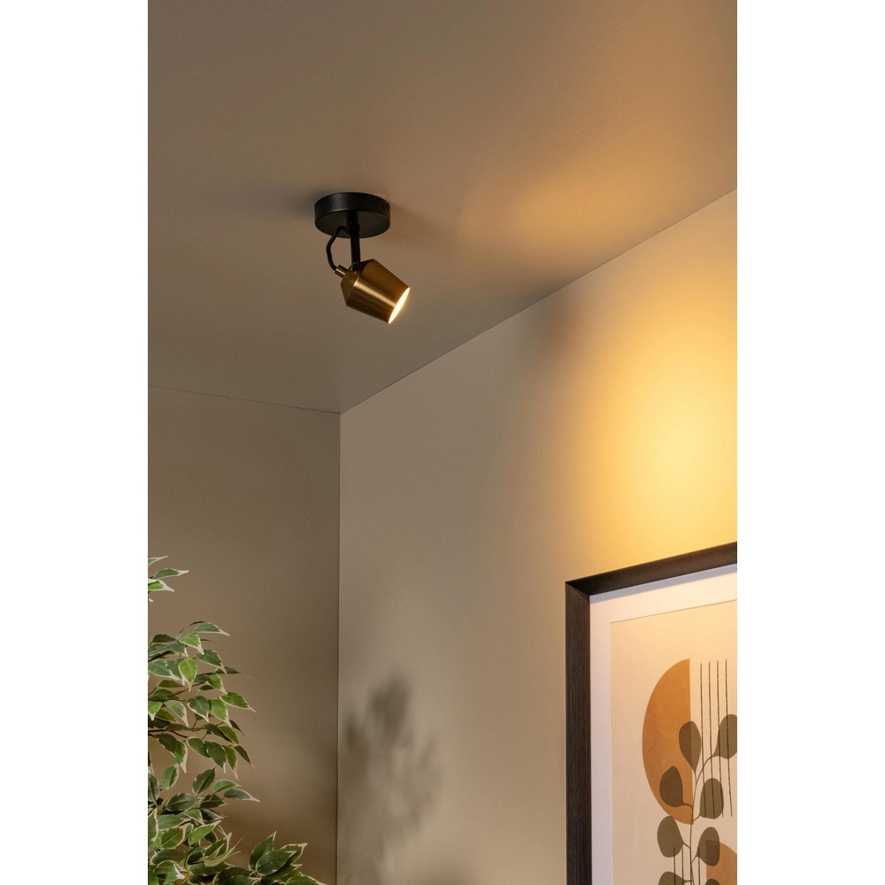 Deckenlampe Emile Schwarz mit Gold Lucide 5411212510075