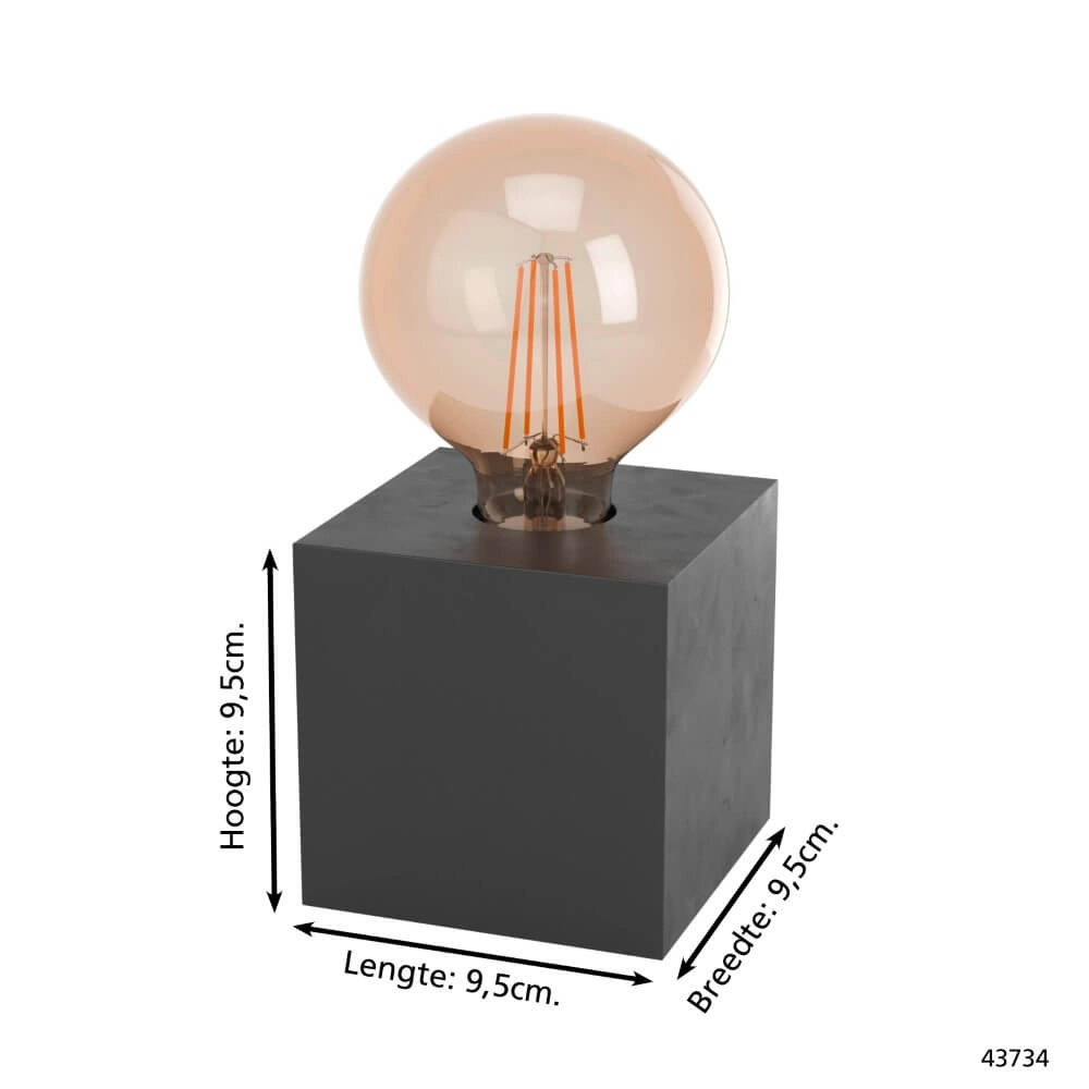 Tischlampe Prestwick 2 Dunkles Holz Eglo 9002759437343