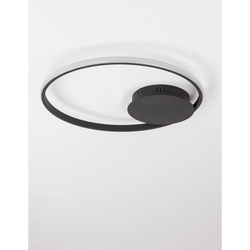 Runde Deckenleuchte Fuline schwarz Ø 50cm Lyora 5212017419682