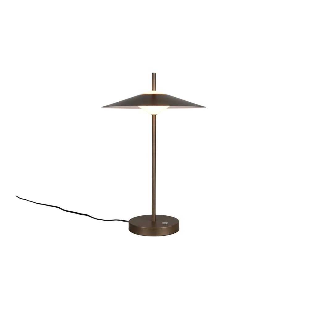Design-Tischlampe Amalo Platinbraun