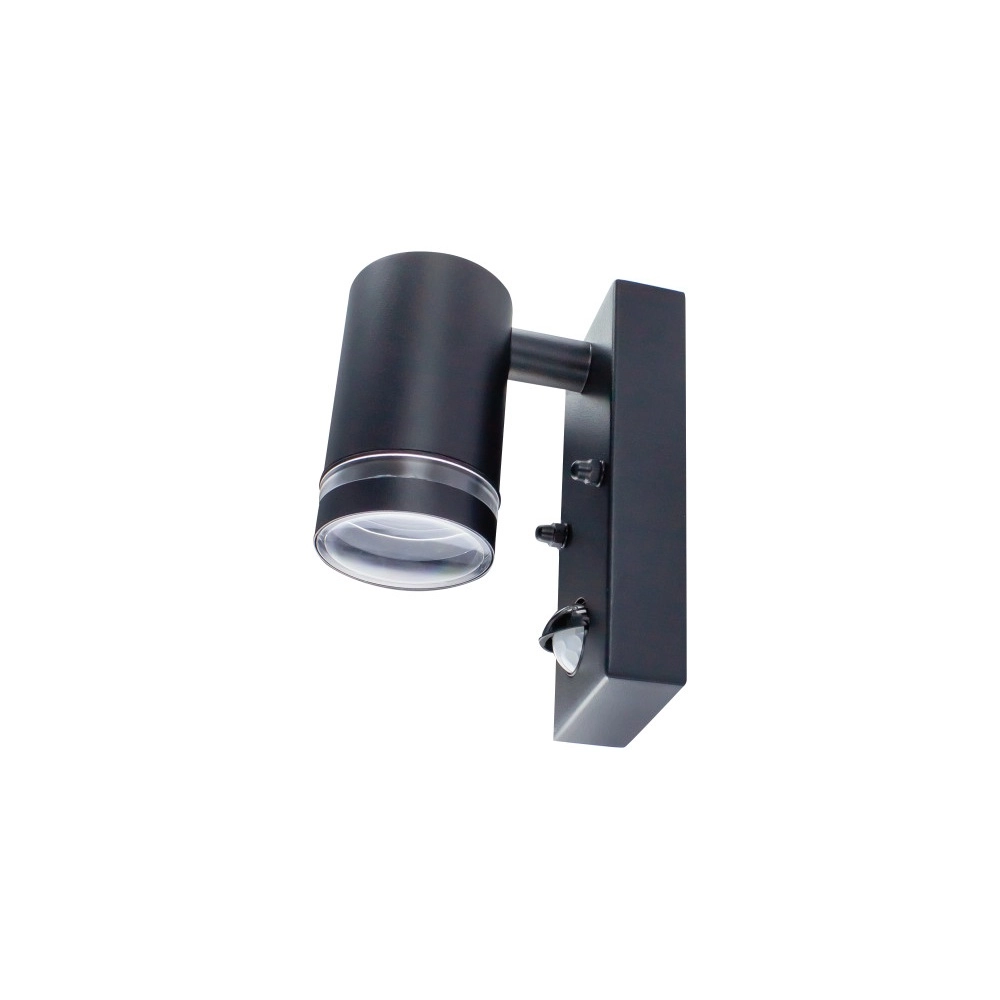 Wandscheinwerfer mit Sensor Opden Schwarz – 1x GU10 Lyora 5055788285649