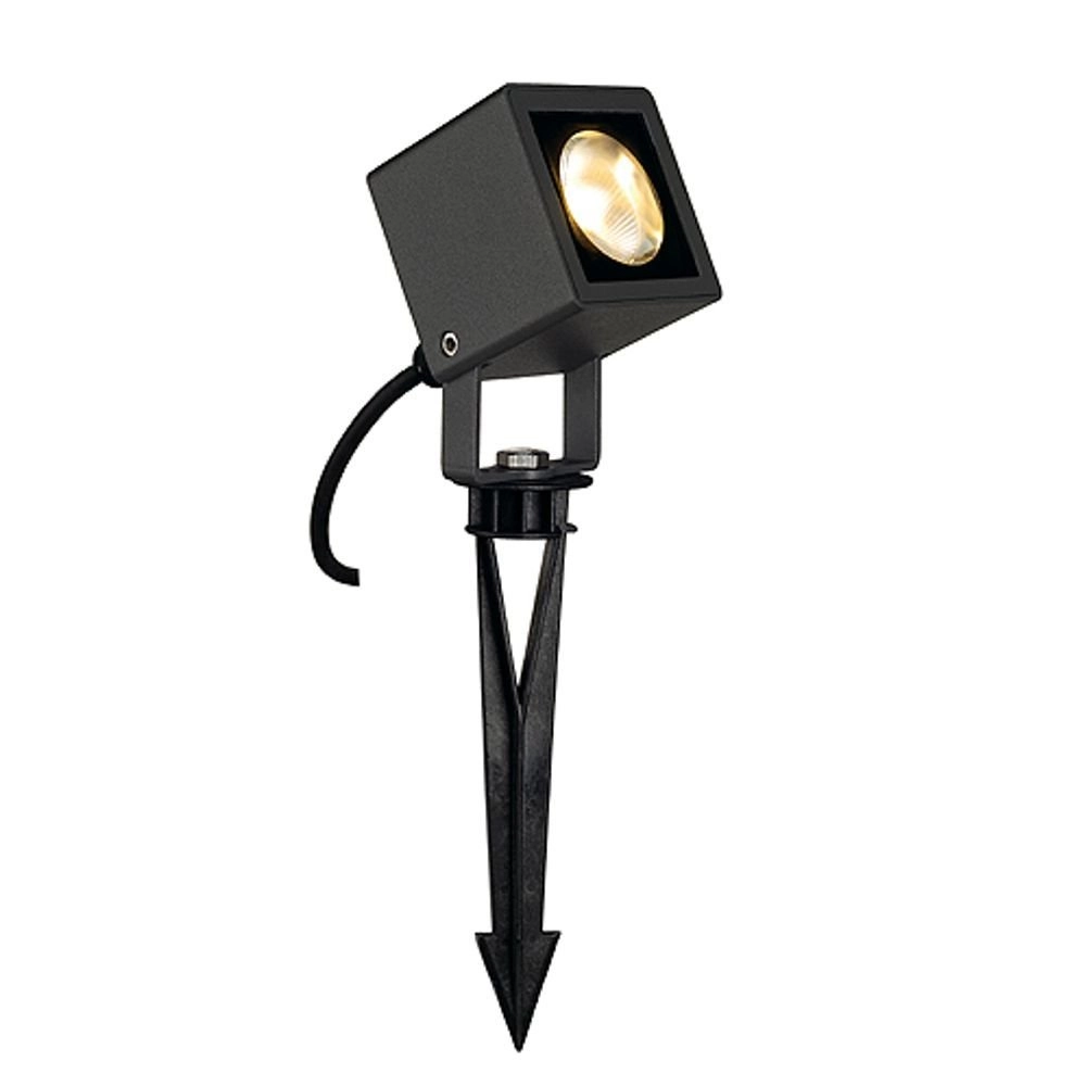 LED Gartenstrahler Nautilus Square LED mit gemahlenem Stift