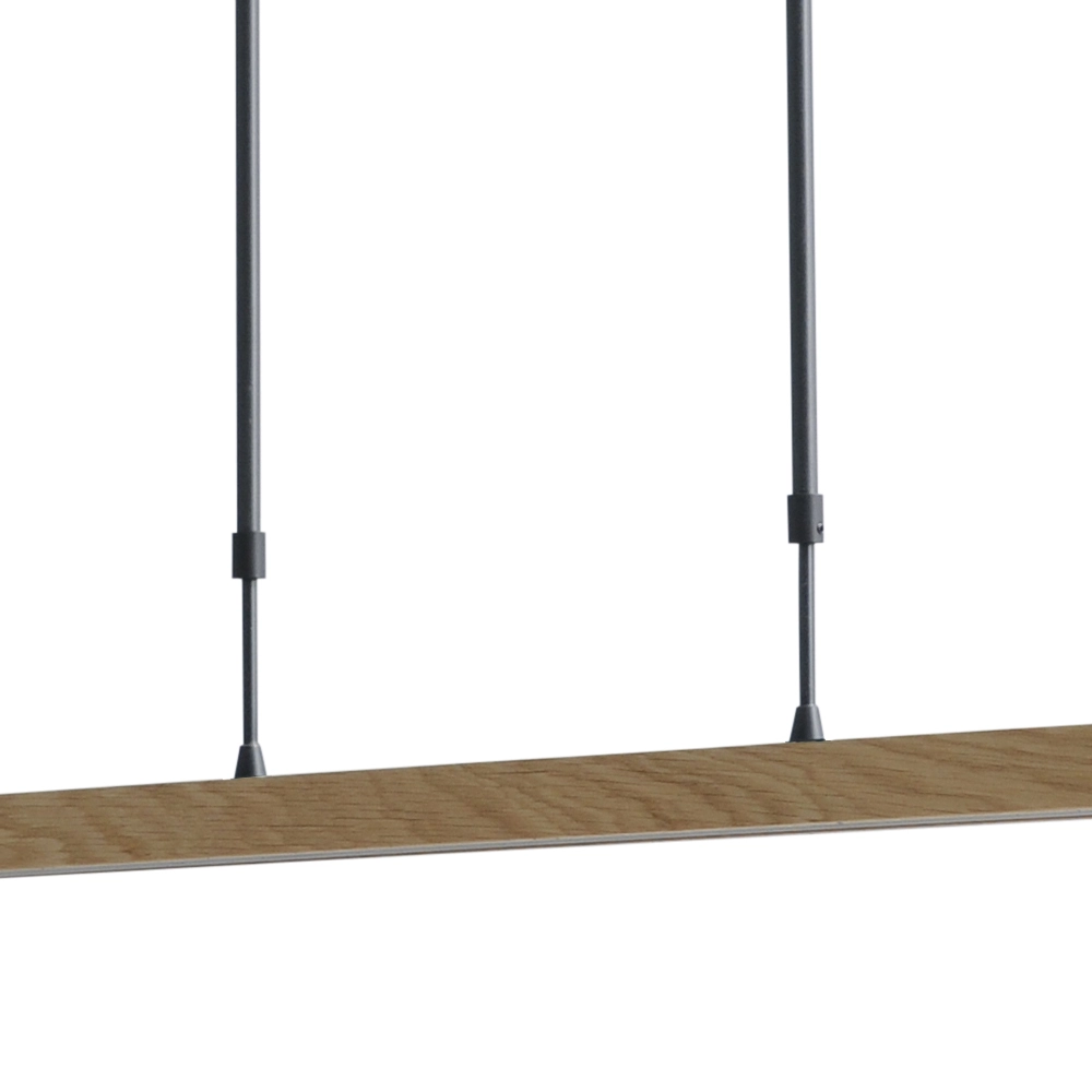 Hängelampe Oak Schwarznickel mit Holz 104cm Masterlight 8718121201863