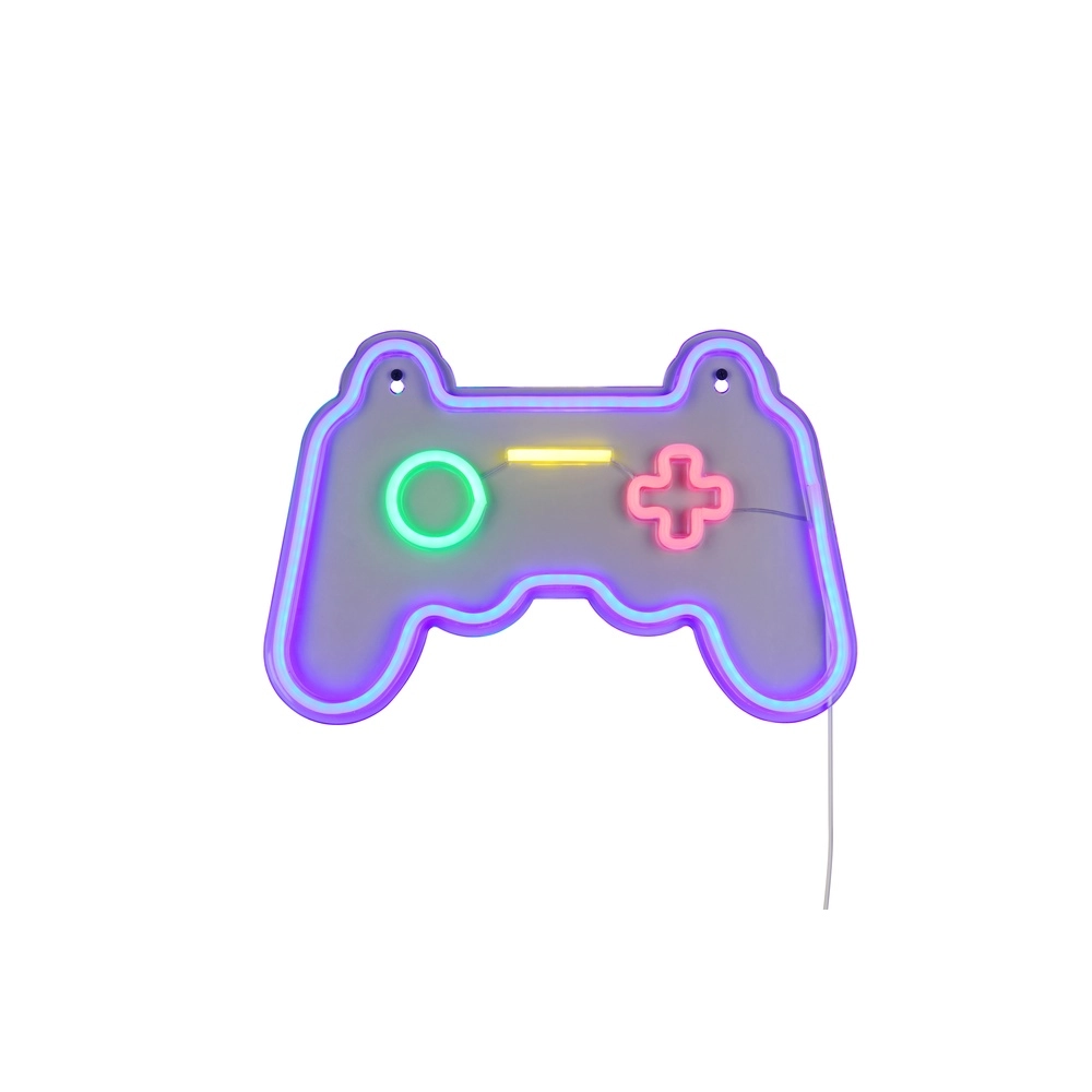 Neon-Wandleuchte Gamer lila Trio 4017807657494