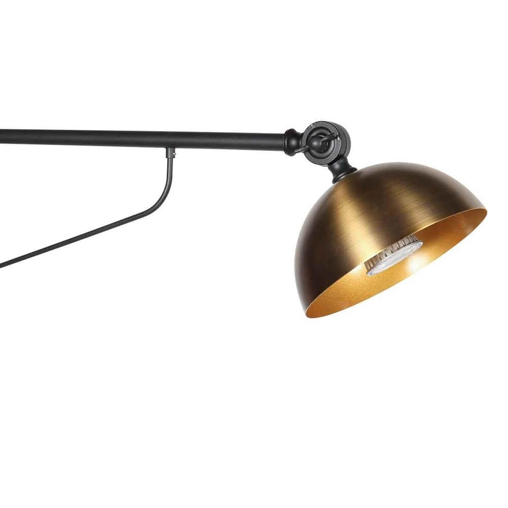 Wandleuchte Pintino schwarz mit bronze Steinhauer 8712746176506