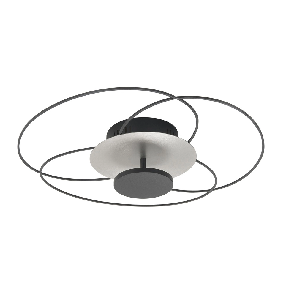 Deckenlampe Fiore schwarz mit Nickel