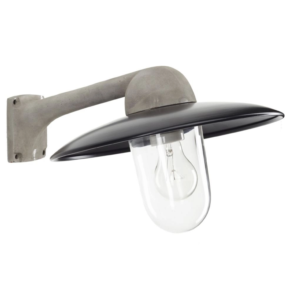 Industrie Außenlampe Fabrique Metallic-Grau mit Schwarz