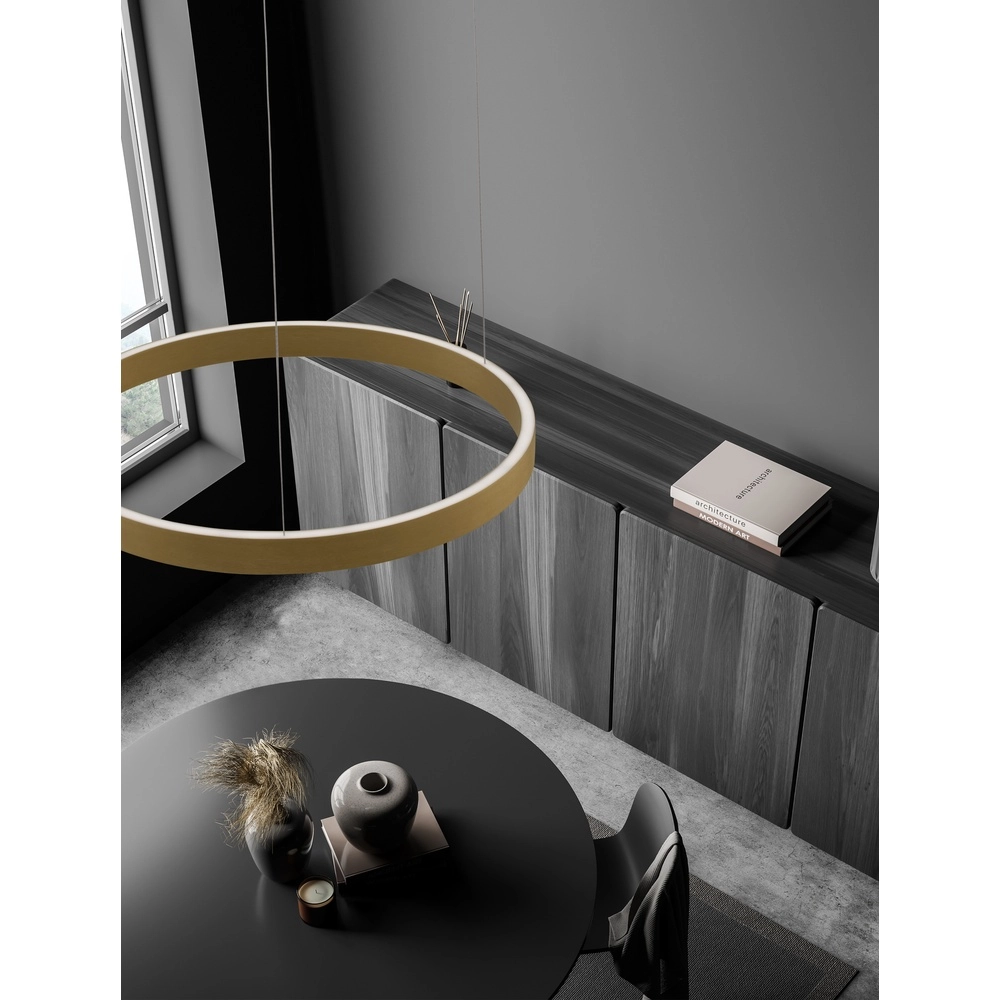 Goldene Pendelleuchte Elowen Ausführung Ø 60cm Lyora 5212017439062