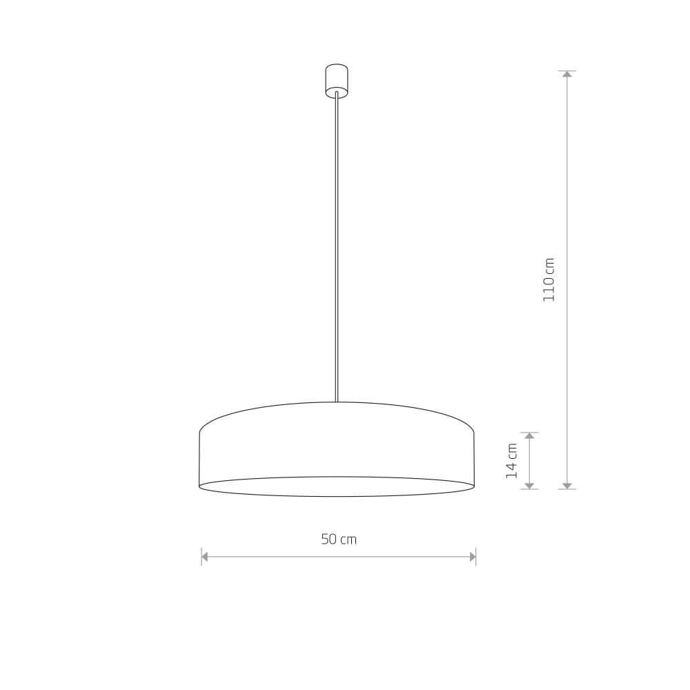 Graue Hängelampe Turda Ø 50cm Lyora 5903139894692