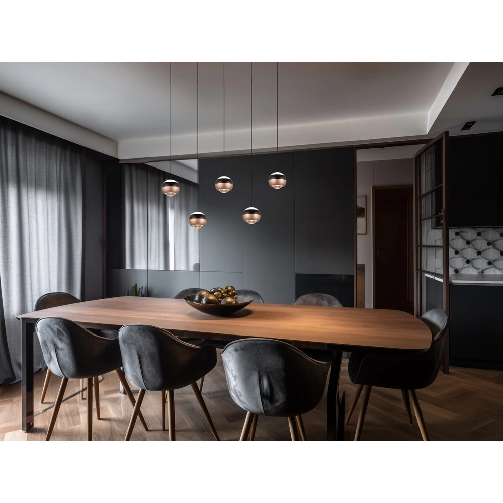 Design-Pendellampe Orbit 5-Licht-Geraden Trio 4017807578843