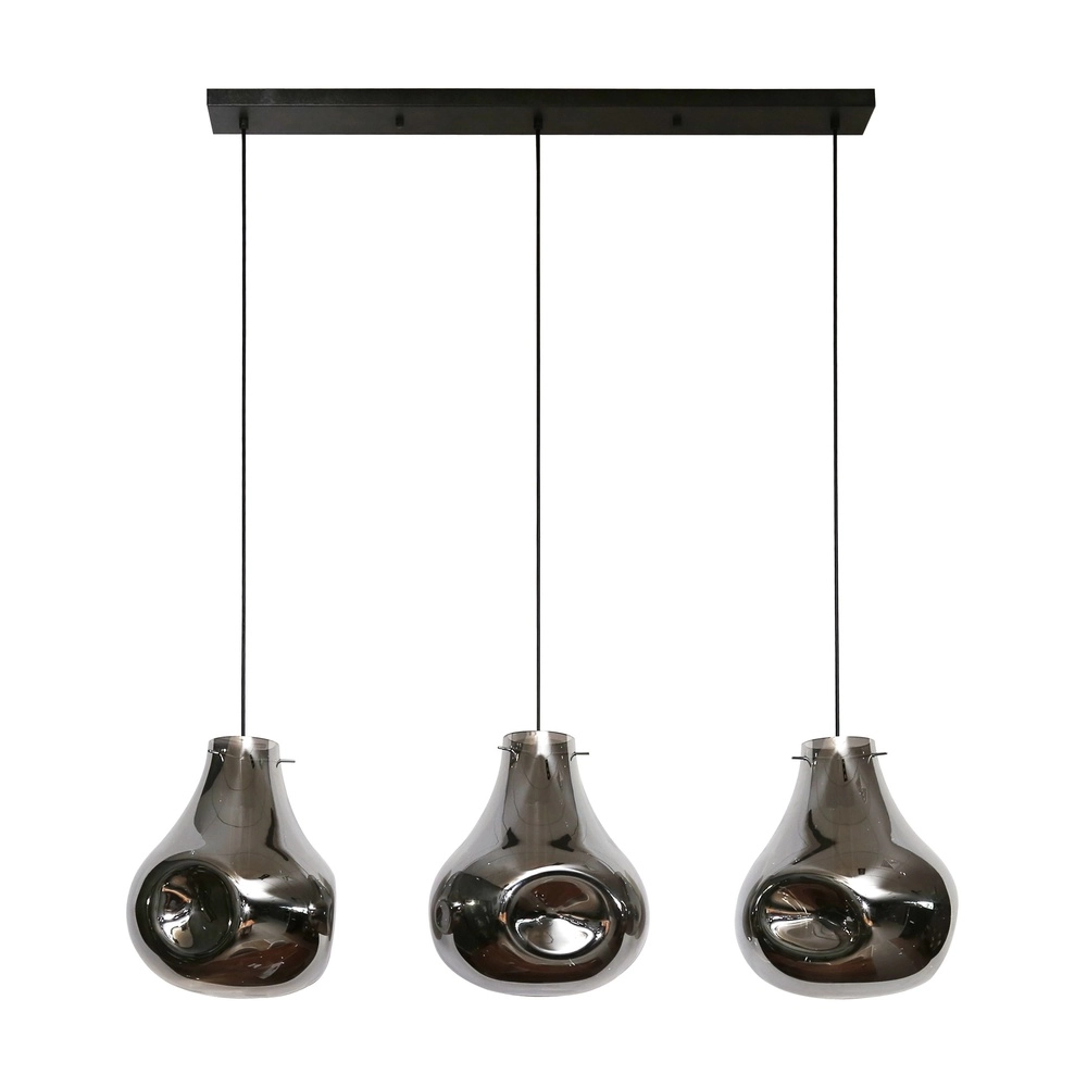 Rauchglas-Pendellampe Dent 3-Licht Lyora 8716803511620