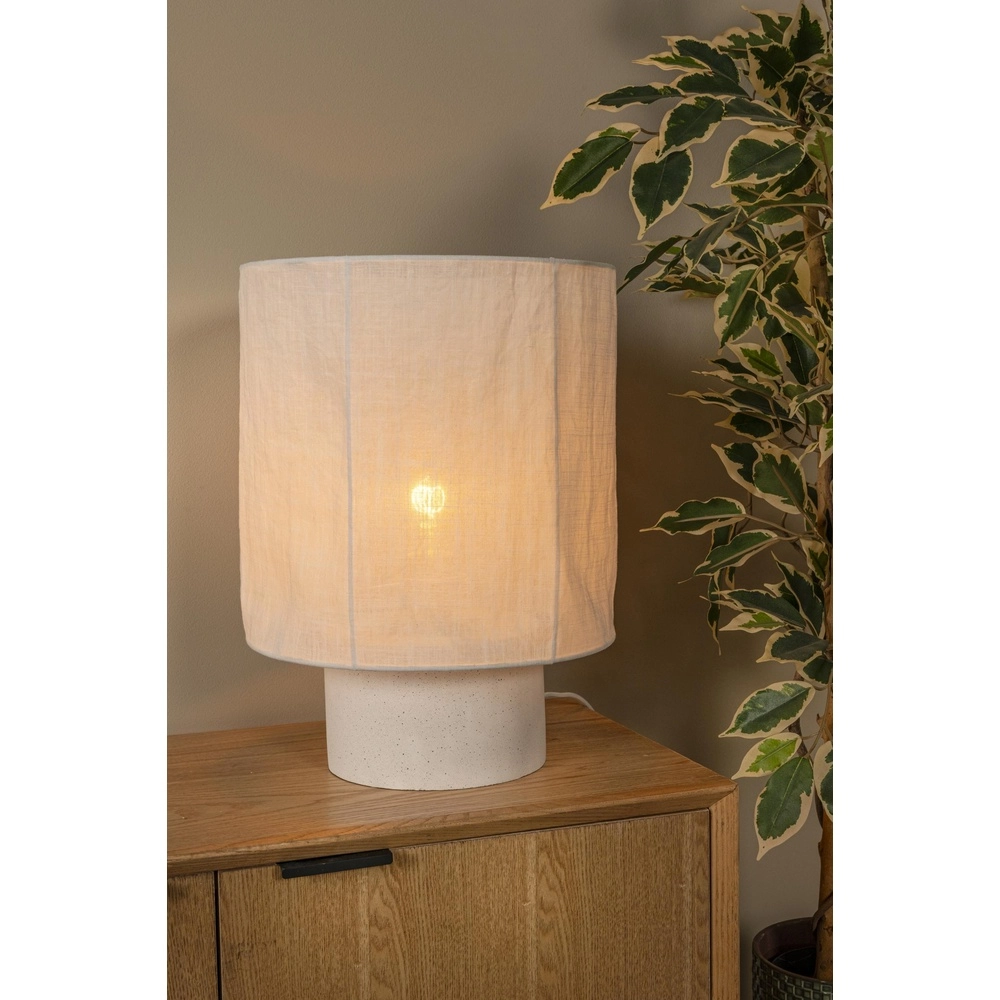 Tischlampe Tissaja Ø 30 cm weiß Lucide 5411212061607