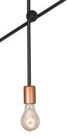 Hängelampe mit 3 Leuchten Sticks schwarz mit gold Lyora 5903139626897