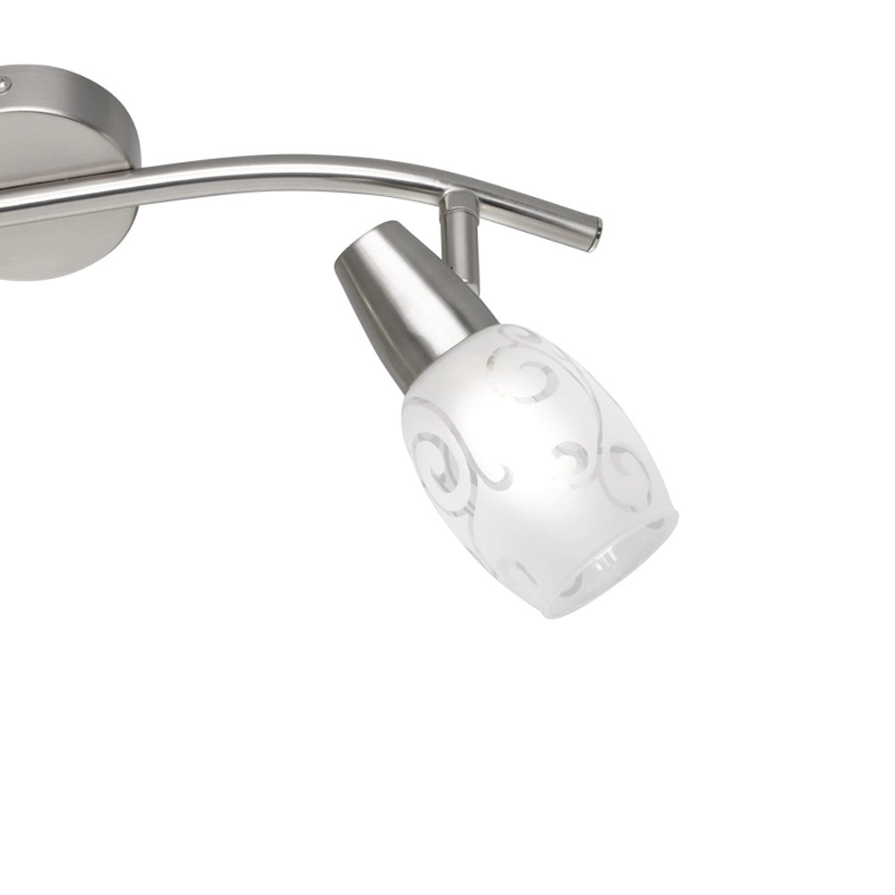Deckenleuchte Colmar 2-leichte Nickelmatte Trio 4017807305371