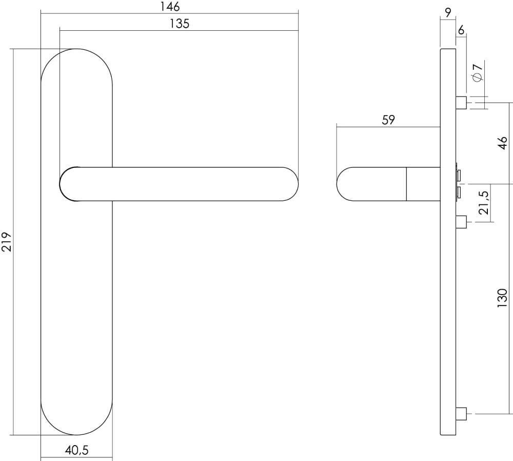 Türklinke Rond Blind Edelstahl Intersteel 8714186171936