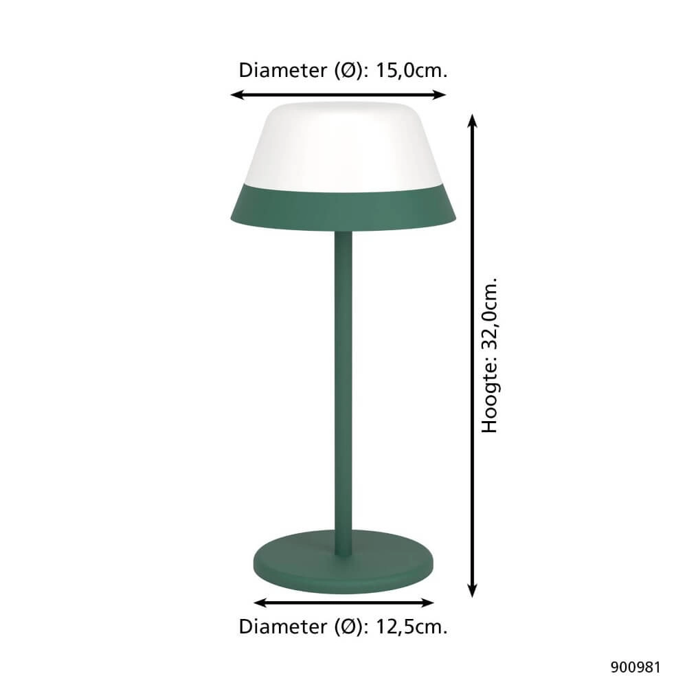 Tischlampe Meggiano Design grün Eglo 9008606297719