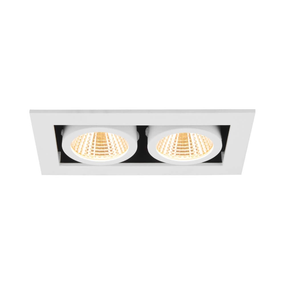 Quadratischer LED-Einbaustrahler Kadux Double 2x LED - weiß - 3000K SLV 4024163279079