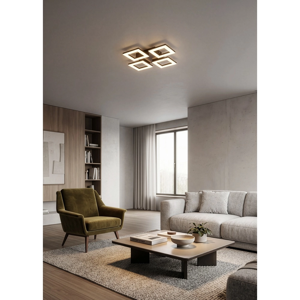 Design-Deckenlampe Cemi Schwarzes Quadrat Trio 4017807704334