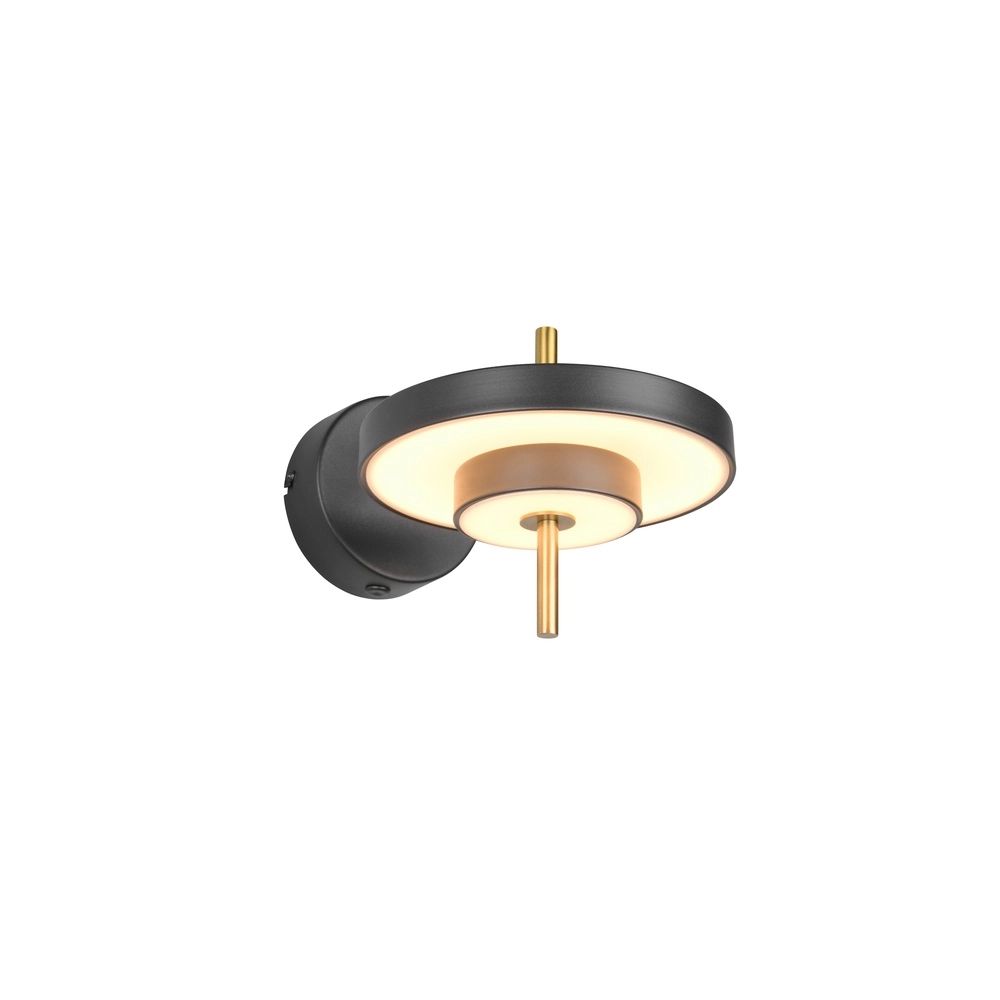 Moderne Wandleuchte Keaton schwarz mit gold Trio 4017807655742