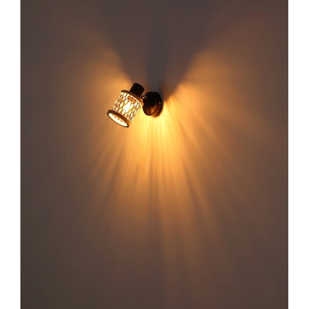 Wandlampe Mali Schwarz mit Kappe Globo 9007371528714