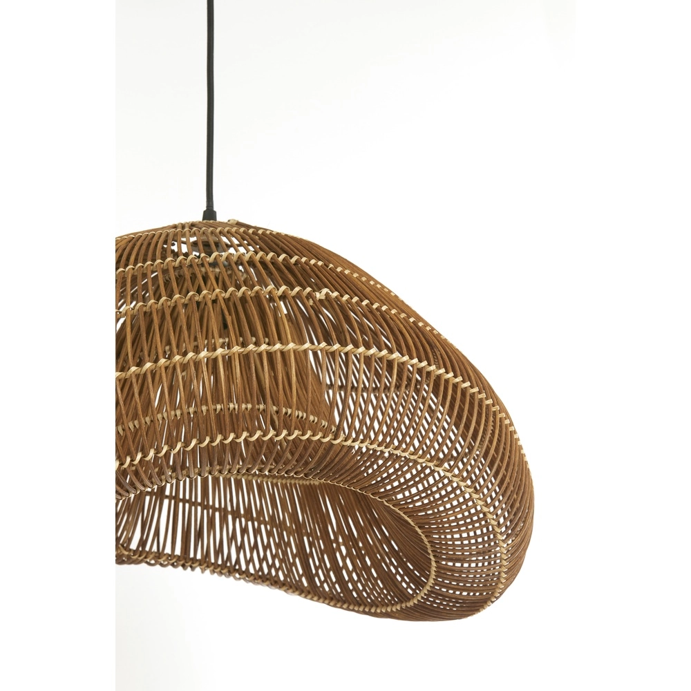 Rattan-Pendellampe Janzur Ø 54 cm – dunkelbraun Light & Living 8717807820558