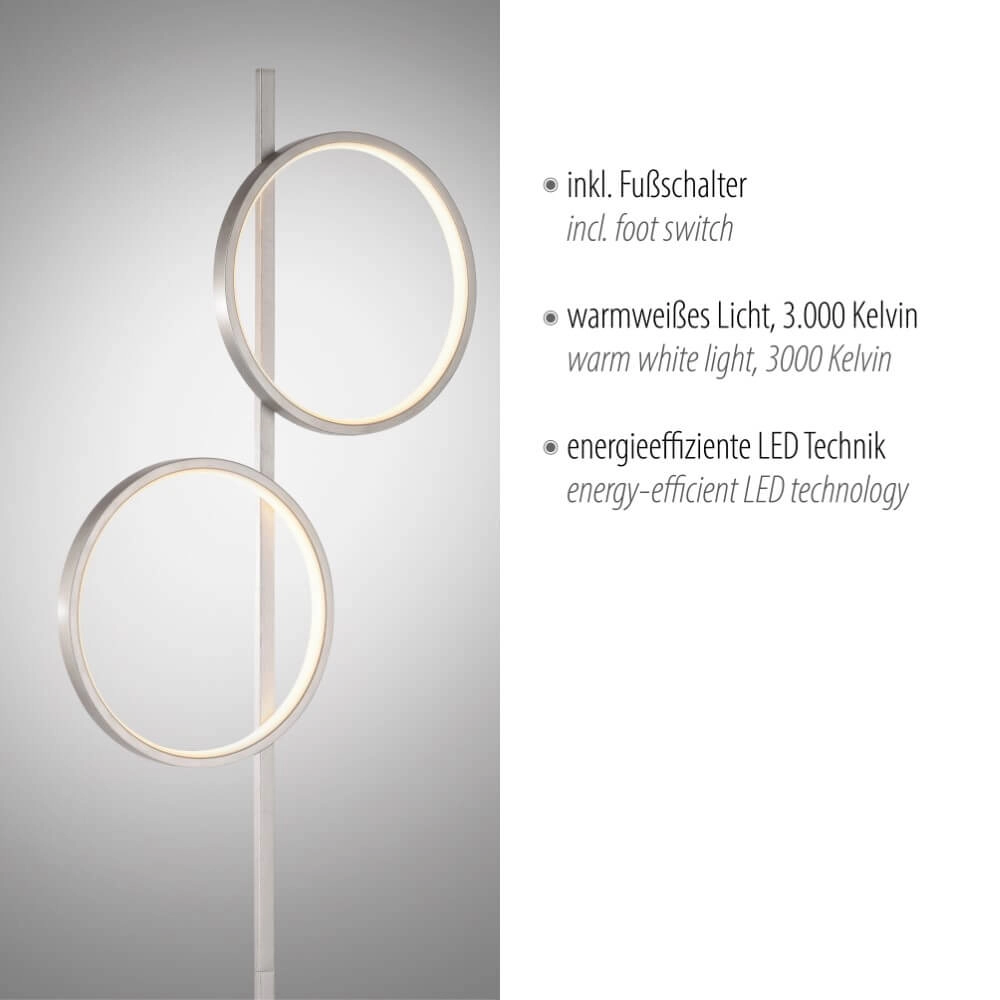 Stehlampe Mini Ritus Silber Just Light 4043689002091