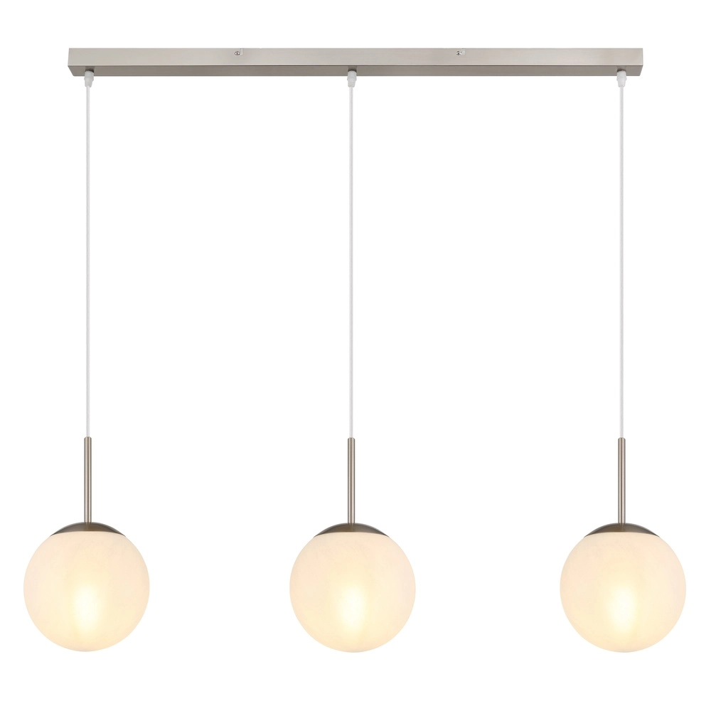 Design-Pendellampe Kop Nickel 3-Licht-Gerade Globo 9007371516995
