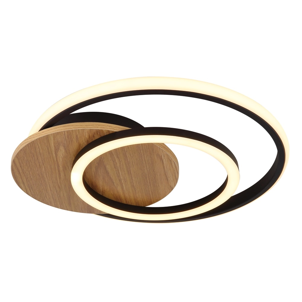 Design-Deckenlampe Julio Schwarz mit Holz