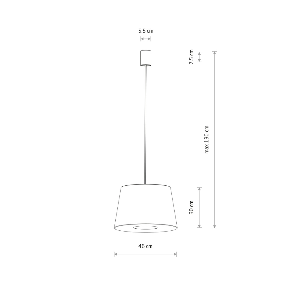 Pendellampe Tutoia sandbraun Ø 46 cm Lyora 5903139116824