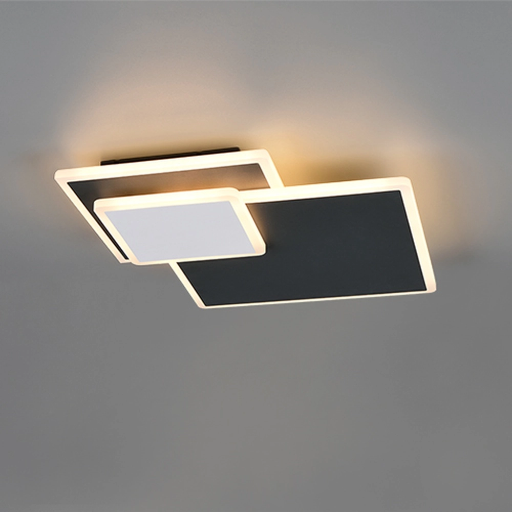 Quadratische Deckenlampe Serea Schwarz Trio 4017807703795