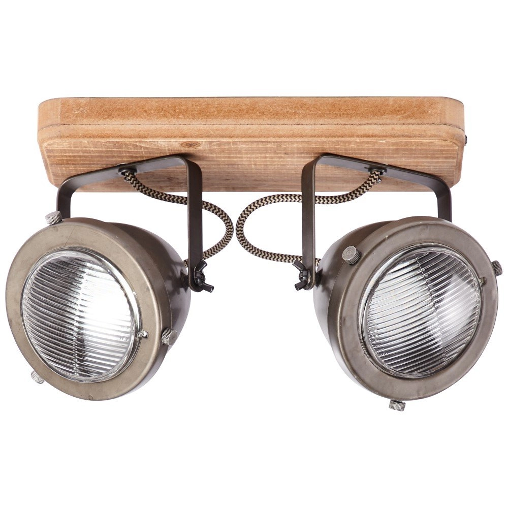 Deckenspot Carmen Wood 2-Licht
