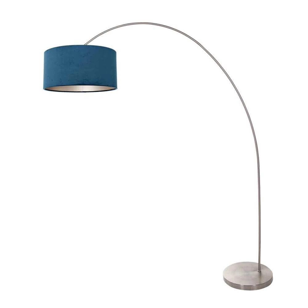 Bogenlampe Solva Metall mit blauer Kappe Steinhauer 8712746174885
